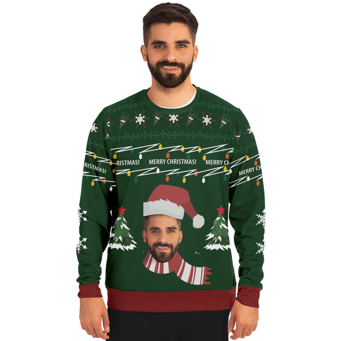 Ugly Christmas Sweater Santa Claus (Green Man)